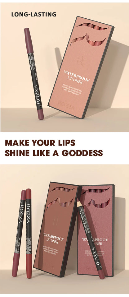 6 PCS/SET Ultra-Fine Wood Lip Liner Set
