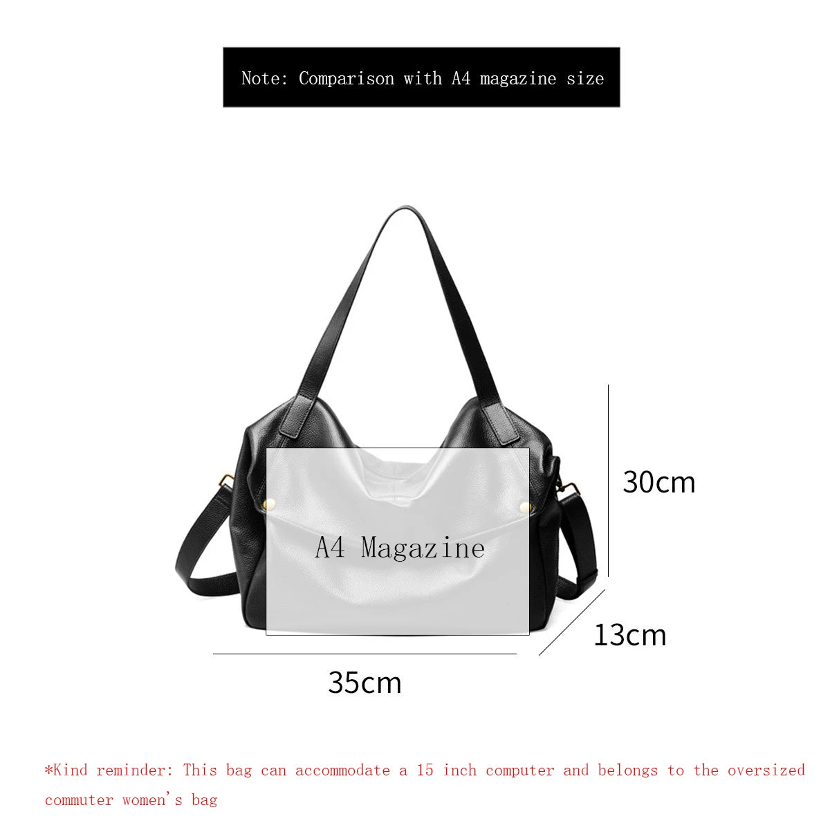 FOXER Genuine Leather Shoulder Bag for Women Large Capacity Handbag Female Casual Tote Bag Computer Bag Crossbody Purse as Gift