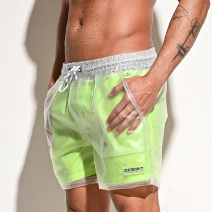 DESMIIT S58A Transparent-Layer Swim Shorts | Unlined