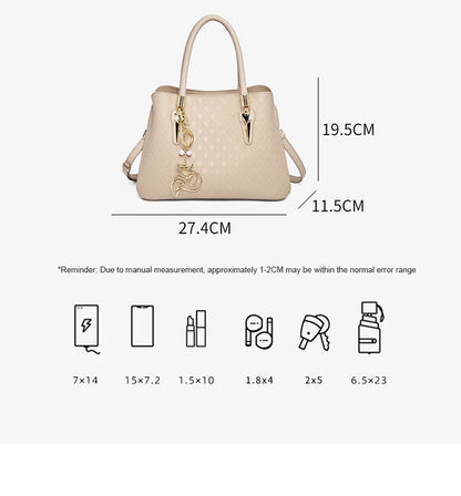 FOXER Luxury Genuine Leather Women's Shoulder Bag
