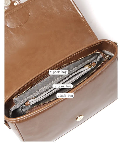 FOXER Split Cowhide Leather Crossbody Bag