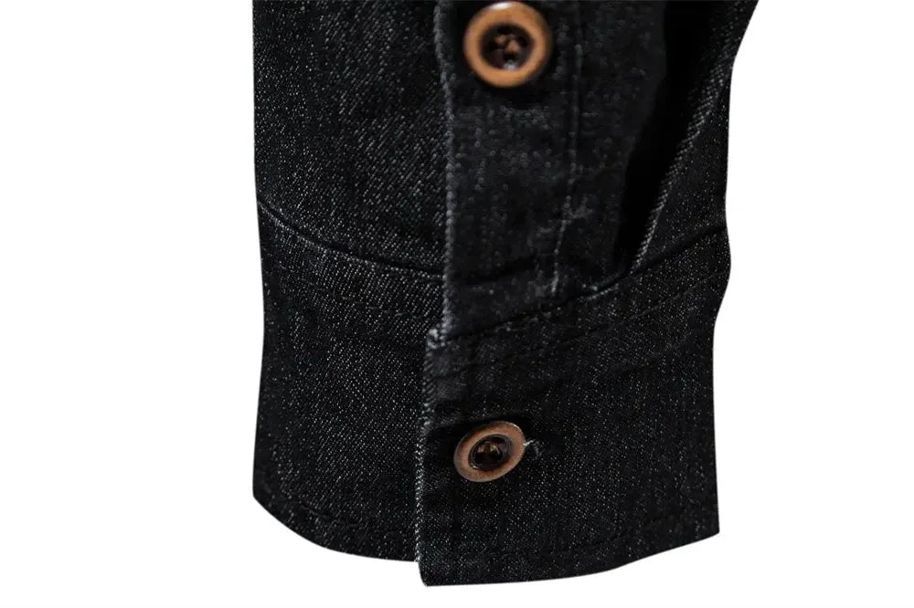 AIOPESON Elastic Cotton Denim Shirts - ShopHub