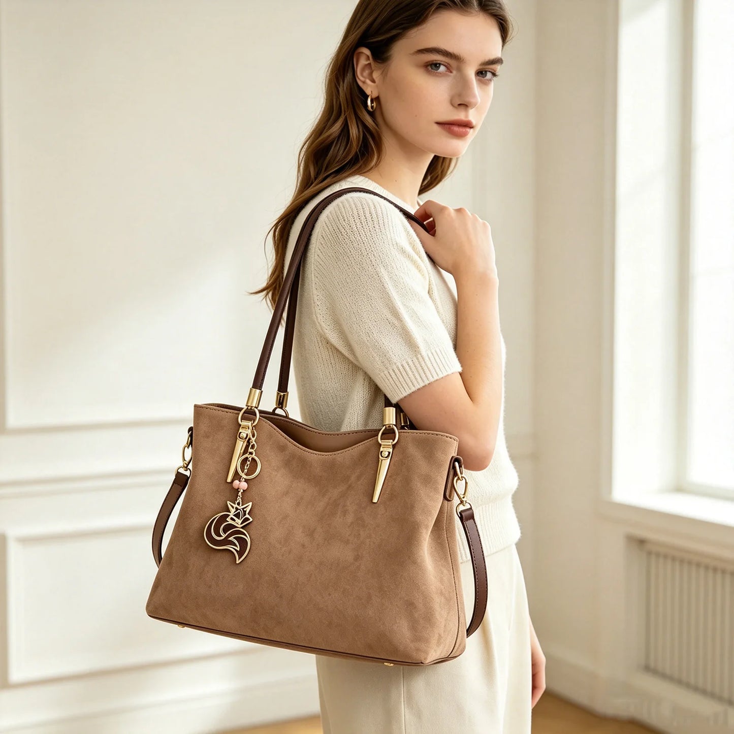 FOXER Vintage Suede Women's Handbag