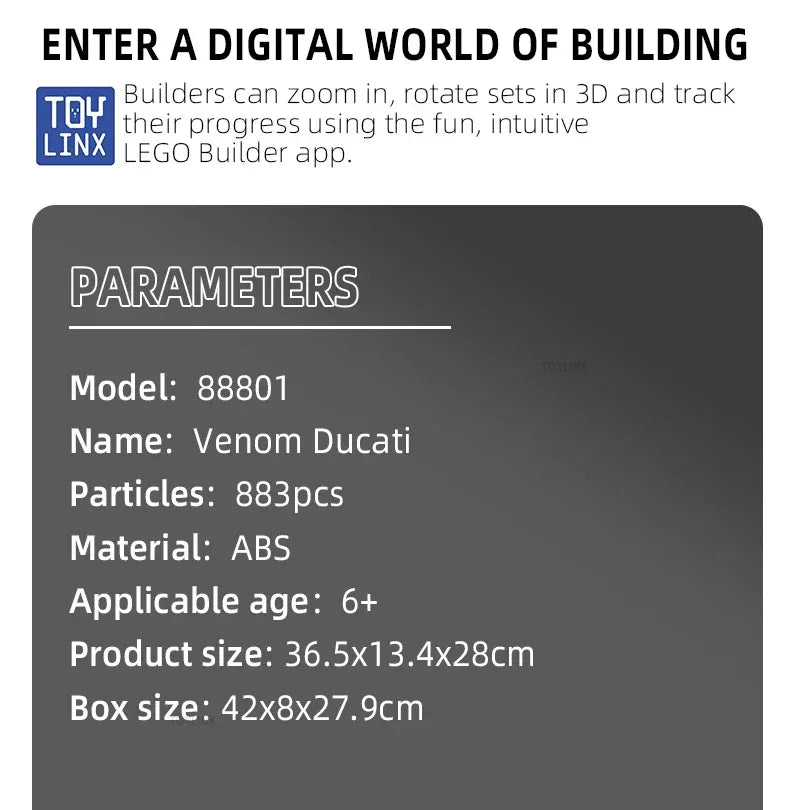 TOYLINX 883PCS Motorbike Building Model! - ShopHub