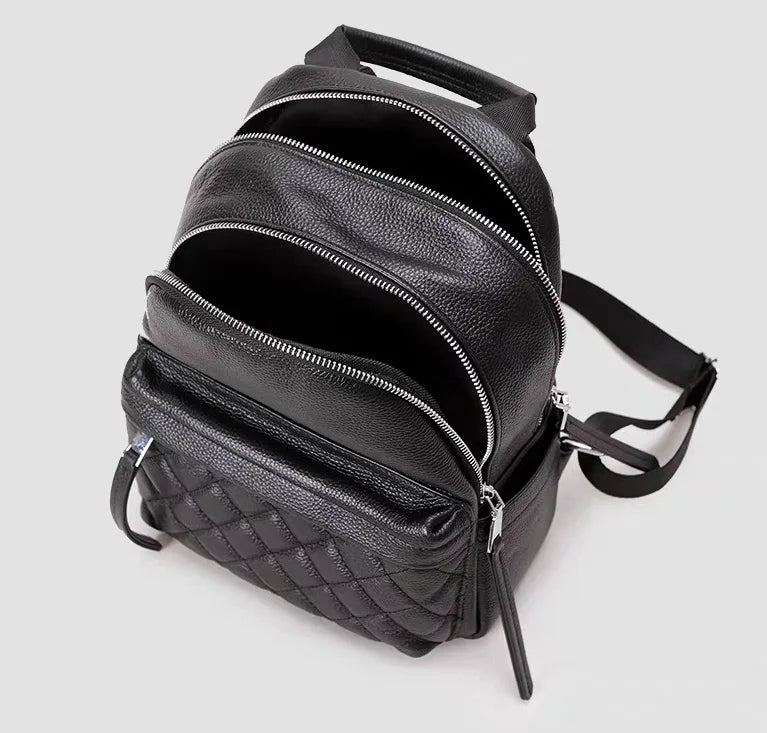 ZOOLER Full Skin 100%Genuine Leather Backpack Black Women's New Fashion Large Travel Bag Designer Business Need #SC1518