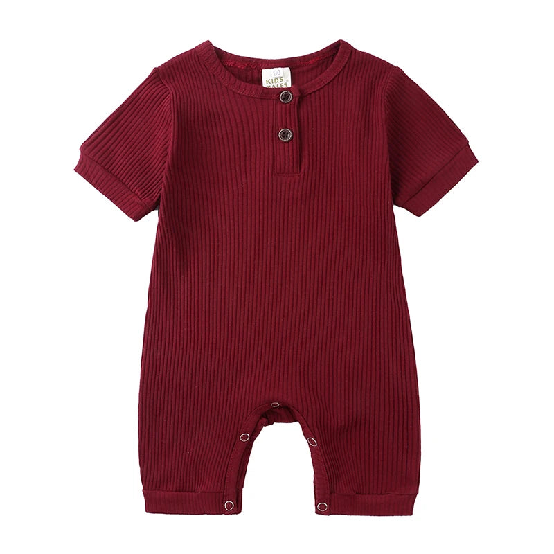Kids Tales Little Everyday Ribbed Cotton-Blend Baby Romper
