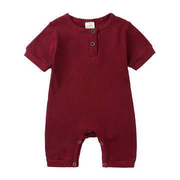 Kids Tales Little Everyday Ribbed Cotton-Blend Baby Romper
