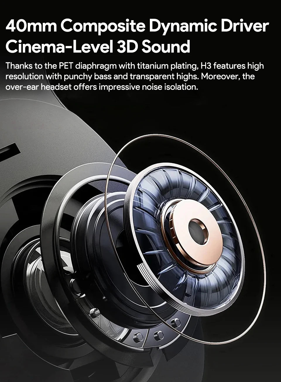 QCY H3 ANC Wireless Headphones with 43dB Hybrid Active Noise Cancellation and 60H Playtime - ShopHub