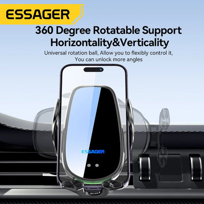 Essager Qi 15W Wireless Charger Car Phone Holder – Air Vent Mount