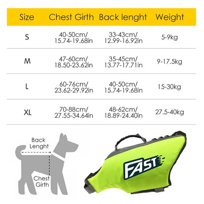Reflective Dog Life Jacket – Adjustable Summer Swimming Vest Habicare