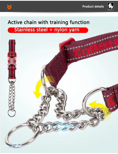 Truelove Dog Collar P-Chain Outdoor Nylon High Quality Stainless Steel Chain