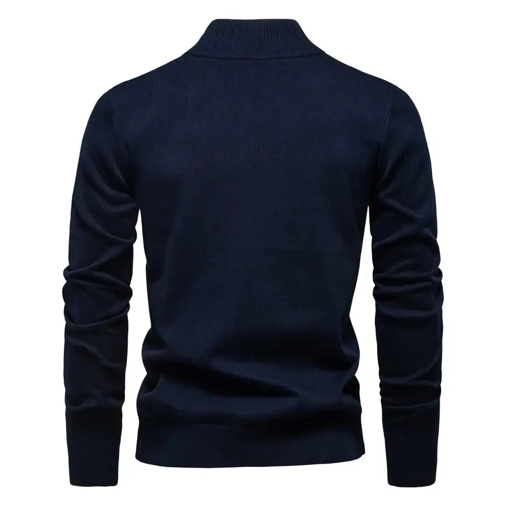 AIOPESON Men's Quarter Zip Cotton Pullover Sweaters - ShopHub