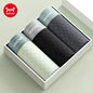 MiiOW Antibacterial Men's Boxer 3Pcs Ice Silk Underwear with Breathable Mesh Crotch