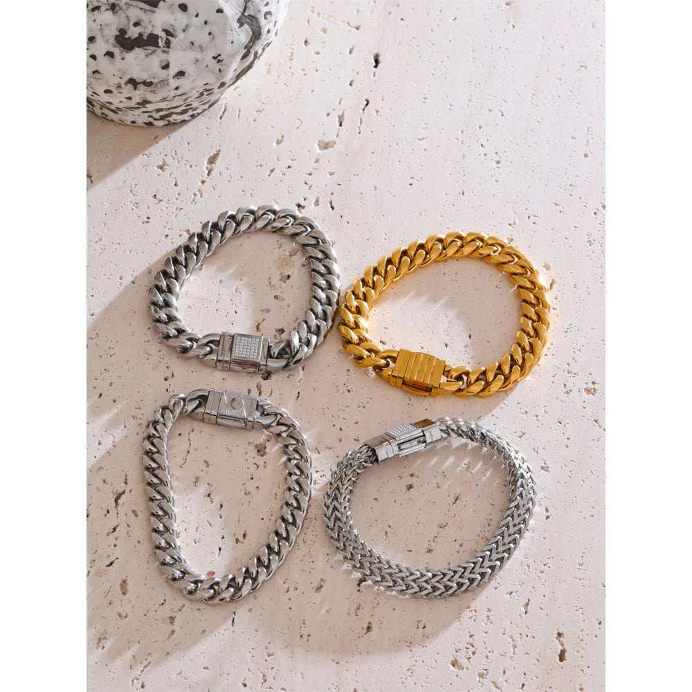 16 Cuban Chain Men's Bracelet Bangle - ShopHub