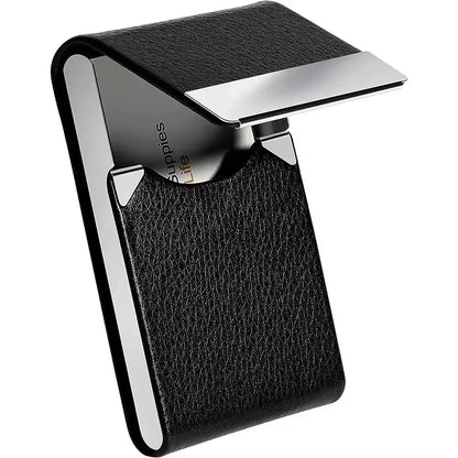 RFID Business Credit Card Holders Luxury Leather Men Wallets Metal Bank Cardholder Case Storage Visit Purses Minimalist Wallet