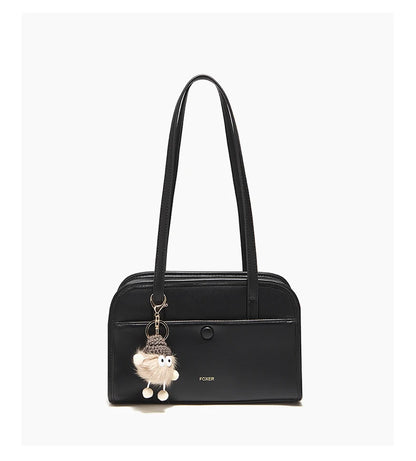 FOXER Female Shoulder Bag PU Leather Cross Body Bag 2026 New Fashion Messenger Bag Large Capacity Commute Daliy