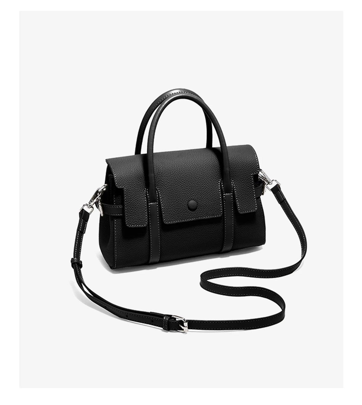 FOXER Retro Luxury Top-handle Bag for Women Genuine Leather Laies Shoulder Bag Female Crossbody Handbag Work Purse 2026 New