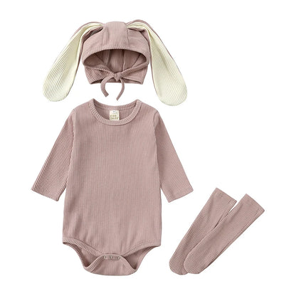Kids Tales Bunny Belle Cotton-Blend 3-Piece Baby Outfit Set