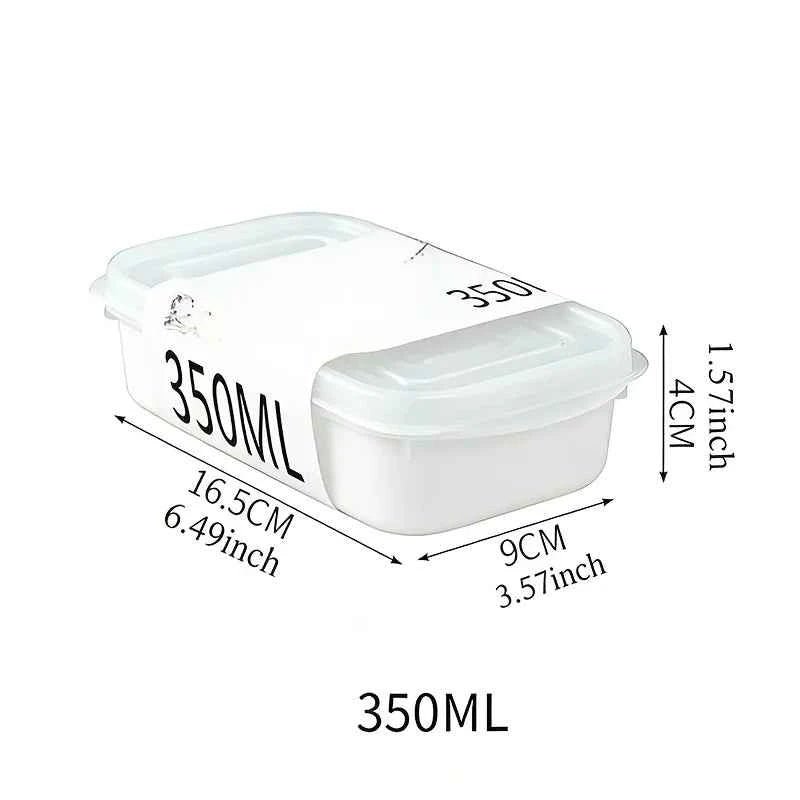 20Pcs(10 Containers+10 Lids) 350ml Airtight Food Boxes, Reusable Fridge Organizers for Fruit, Veg & Meat