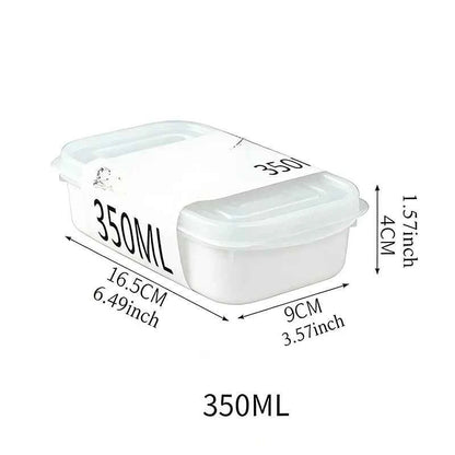 20Pcs(10 Containers+10 Lids) 350ml Airtight Food Boxes, Reusable Fridge Organizers for Fruit, Veg & Meat