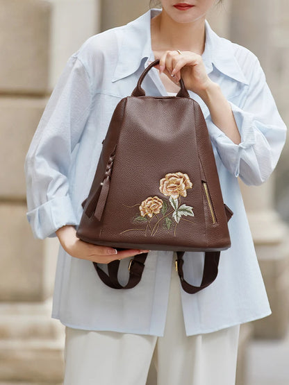 ZOOLER Handmade Cow Leather Backpack