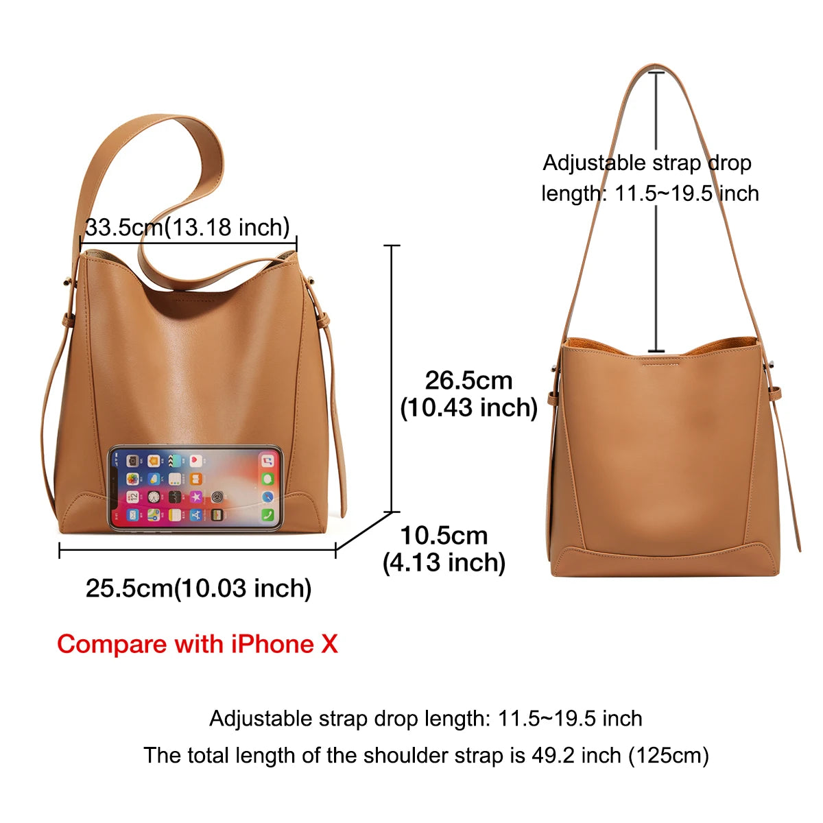 FOXER Ladies Hobo Bucket Bag