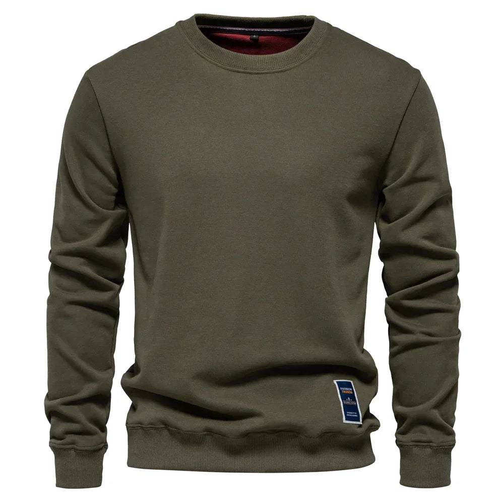 AIOPESON Cotton-Blend Men's Crew Neck Sweatshirts - ShopHub
