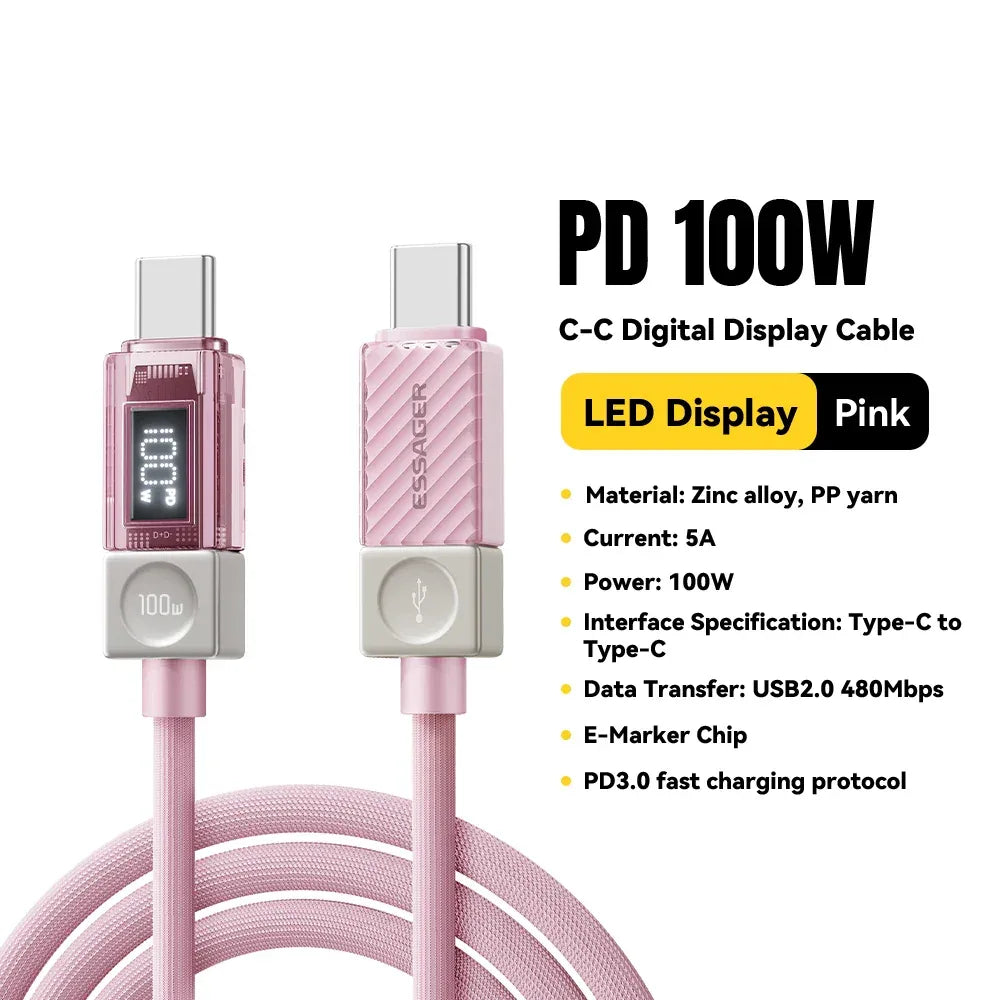Essager 240W USB Type C Cable - ShopHub