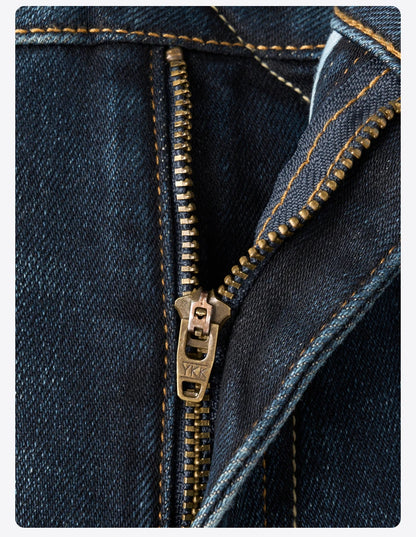 SIMWOOD 2026 Spring New 15oz Warm Micro Fleece Lining Jeans Men Loose Straight Plus Size Denim Trousers