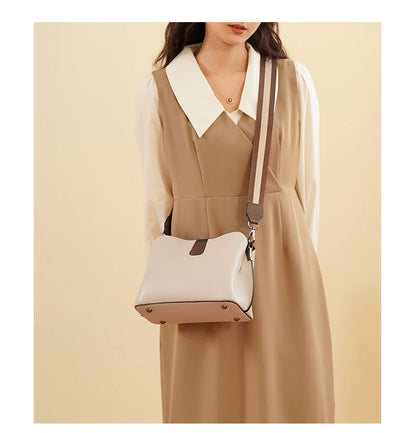 FOXER Genuine Leather Women's Shoulder Bag 2026 Casual Lager Tote Bag PVC Female Crossbody Purse