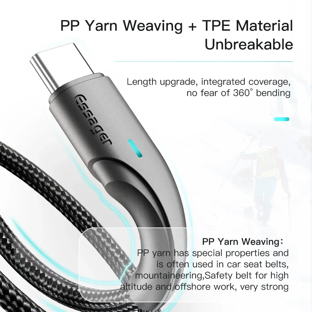 Essager USB Type C Cable for Samsung, Xiaomi, Huawei - ShopHub