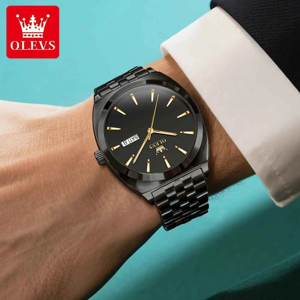 OLEVS 6730 Luxury Automatic Watch - Original Waterproof Mechanical Wristwatch with Luminous Calendar and Gift Box