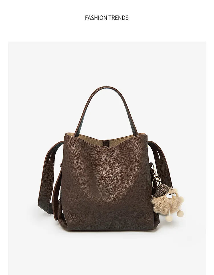 FOXER Genuine Leather Handbag — Premium Women's Shoulder Bag