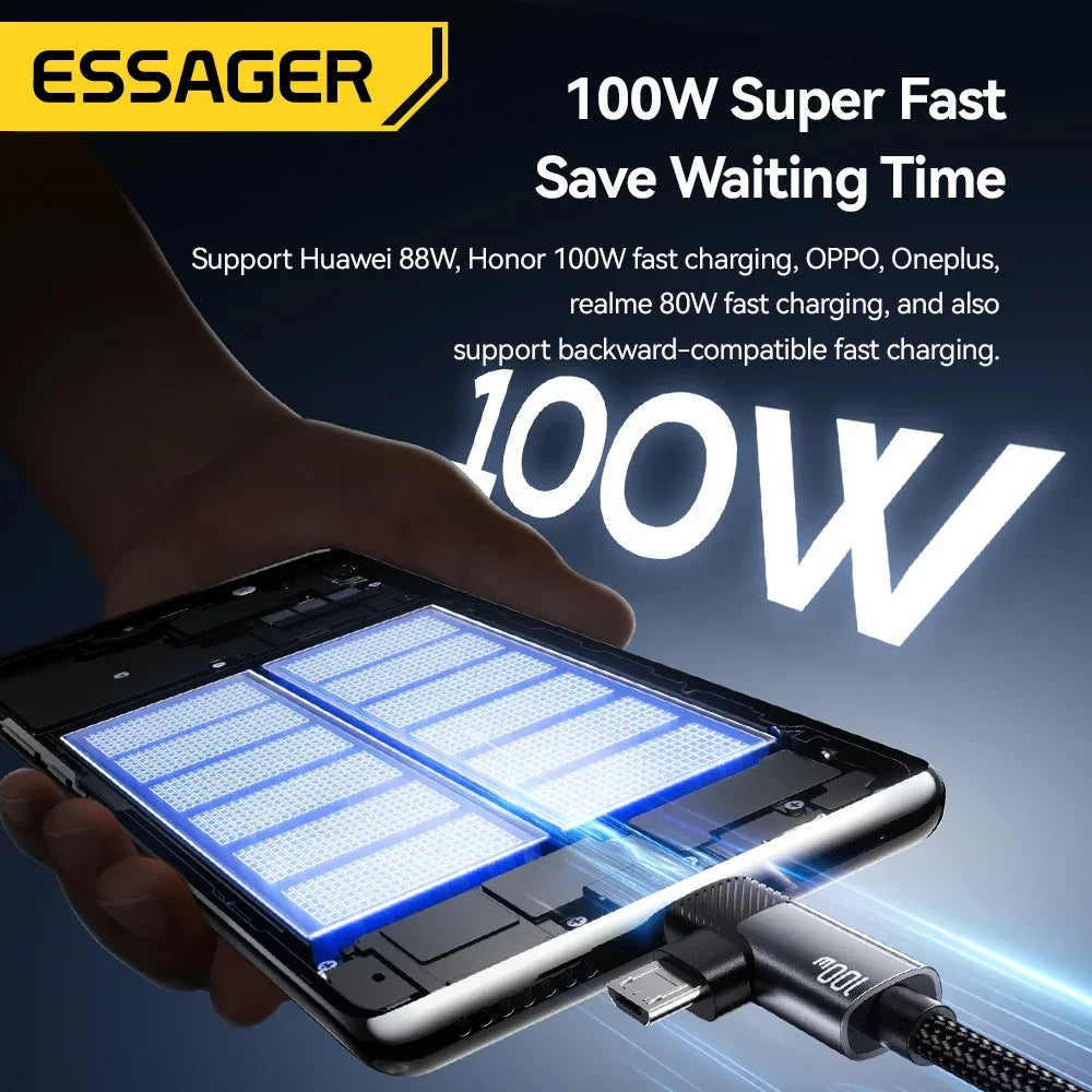 Essager 2-in-1 100W Fast Charging Cable - ShopHub