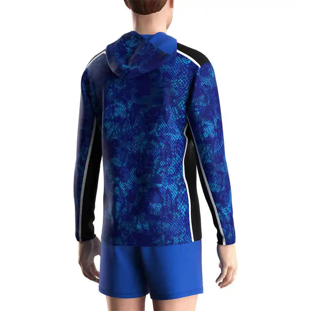 Snake Skin Fishing Shirt 3D Printed Moisture Absorbing Knitted Hooded Outdoor UV Protection Plus Size for Men