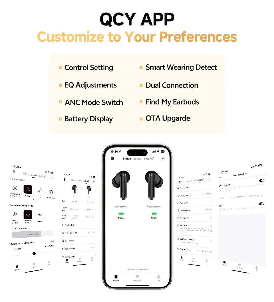 QCY MeloBuds Pro Earphones with 46dB ANC, Hi-Res LDAC, Bluetooth 5.3, 6 Mic Multipoint Connection, In-Ear Detection - ShopHub