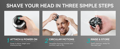 KENSEN Electric Head Shavers for Bald Men 6D Magnetic Razor Beard Trimmer