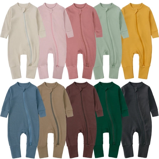 Kids Tales Little Cloud Ribbed Long-Sleeve Baby Romper