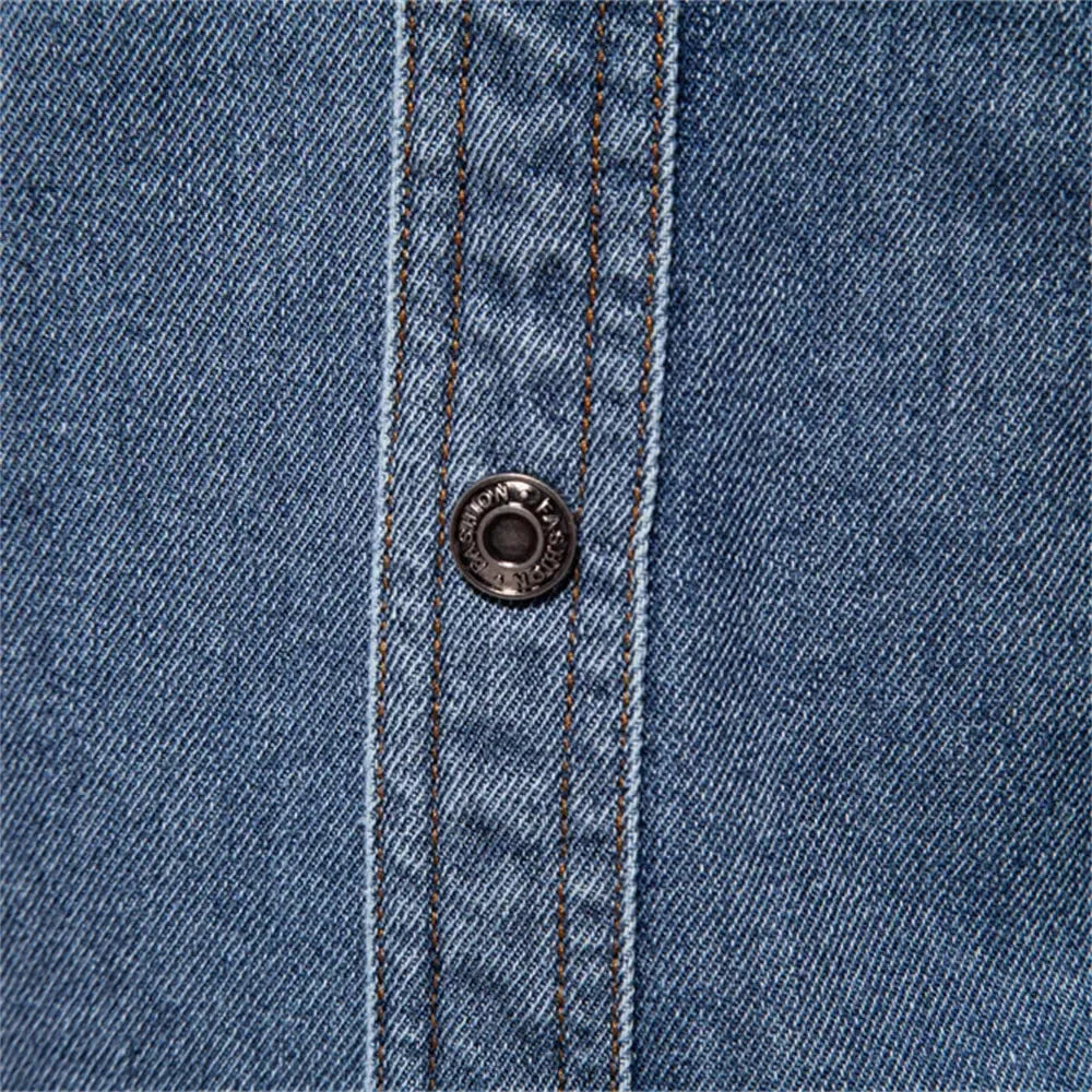 AIOPESON's 100% Cotton Denim Shirts - ShopHub