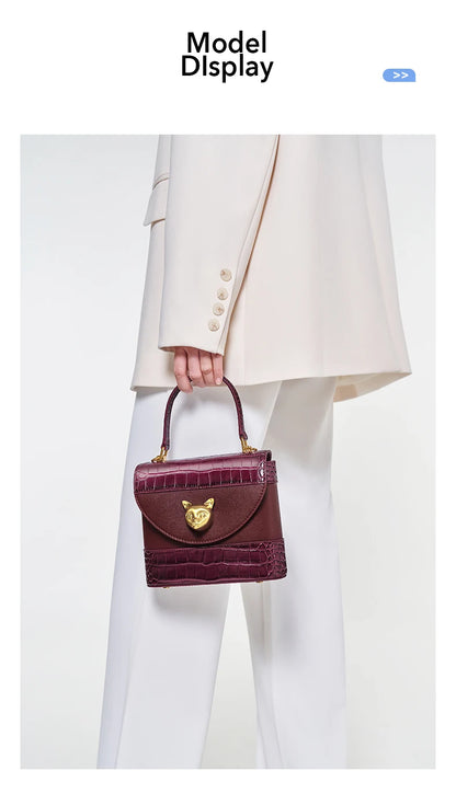 BAFELLI Crocodile-Grain Leather Bucket Bag