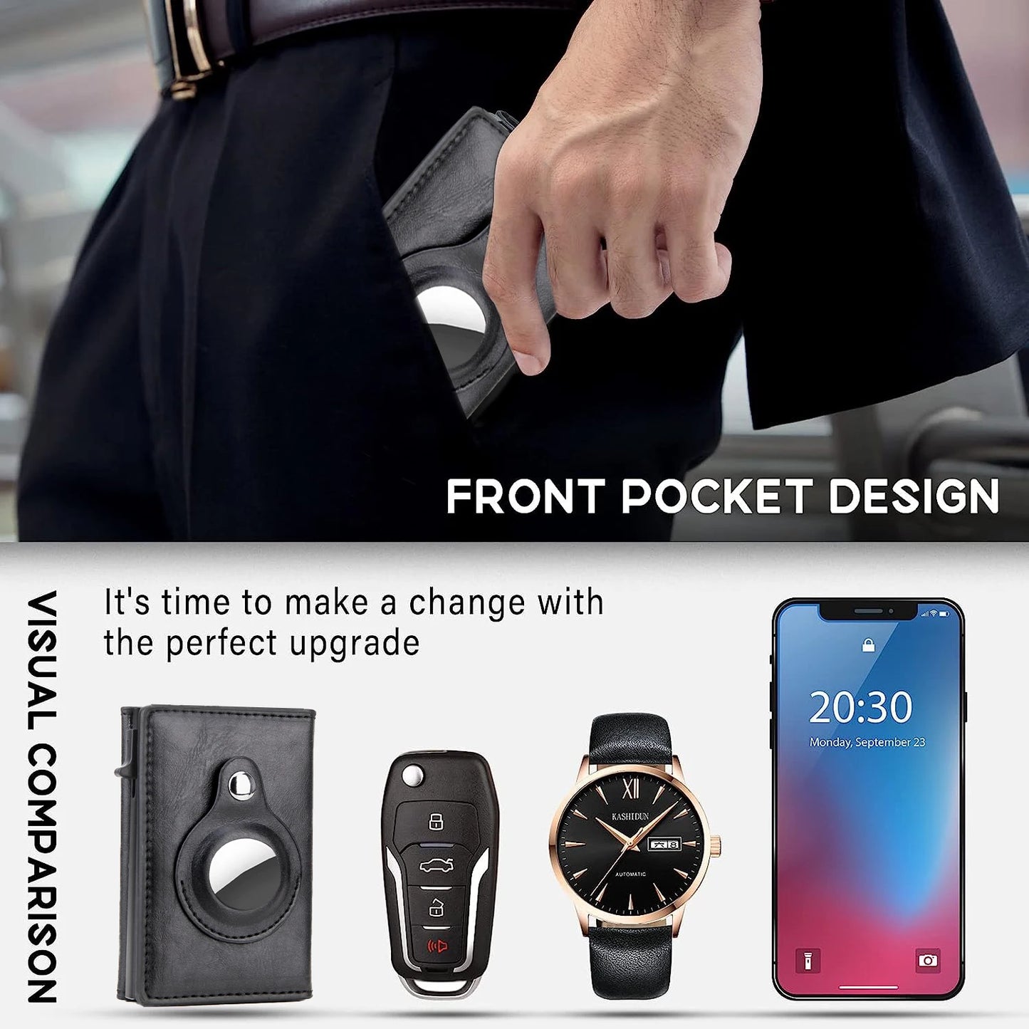 Rfid Carbon Fibe Airtag Wallets