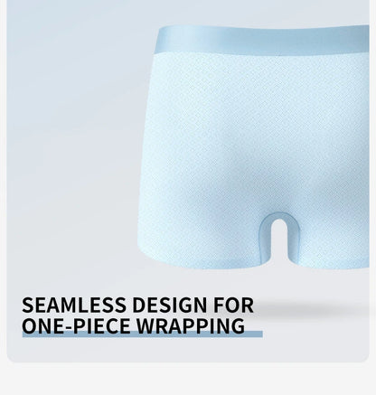 MiiOW Men's Summer Underwear - 3Pcs Silky Ice Silk Antibacterial Boxer Briefs