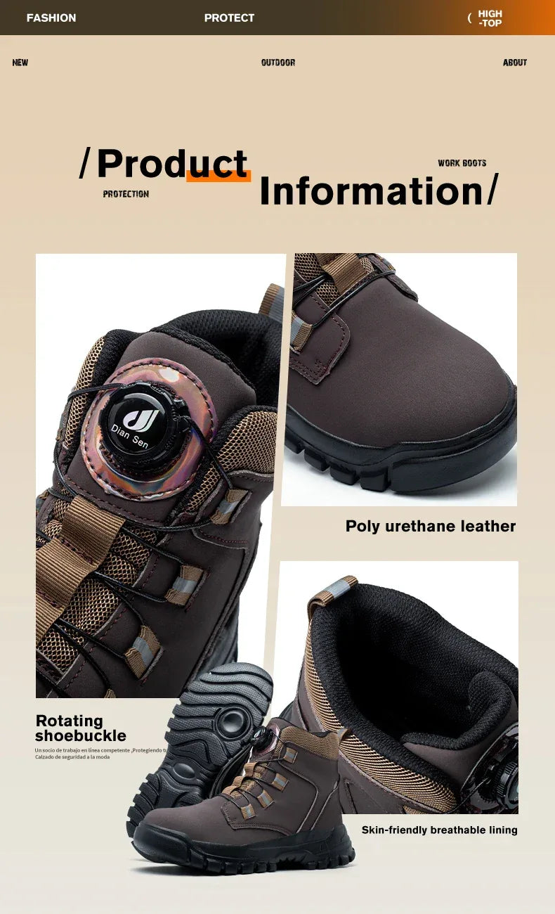 Men's Waterproof Safety Boots - ShopHub