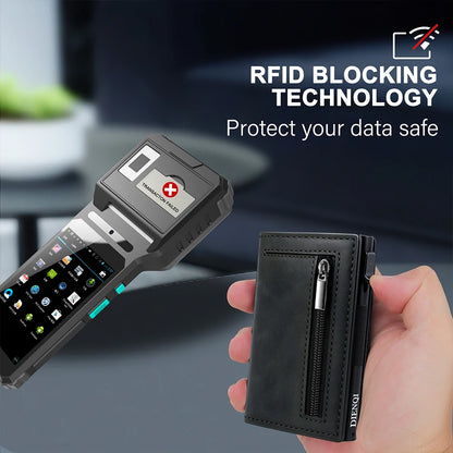 Pop Up Business Card Holder Holder Men's Wallet Magnetic Rfid Slim Thin Wallets Bank Credit Cardholder Case Tarjetero Metalico