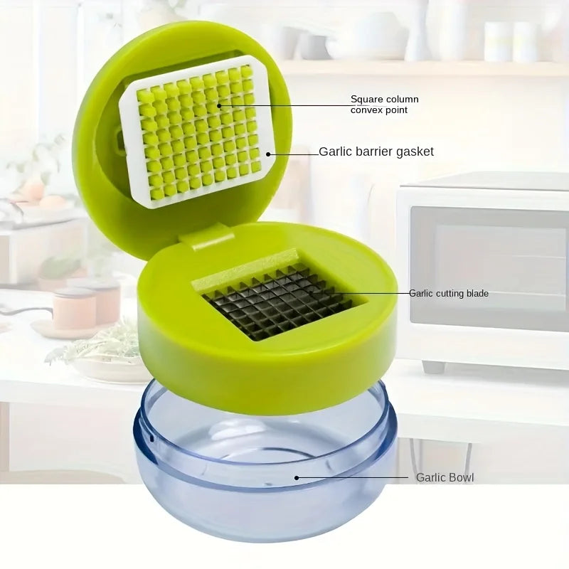 Manual Garlic Press Crusher - 1Pc Mincer Ginger Squeezer Kitchen Accessory for Home Cooking, Camping, and BBQ