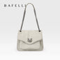 BAFELLI Chained Genuine Leather Satchel Bag