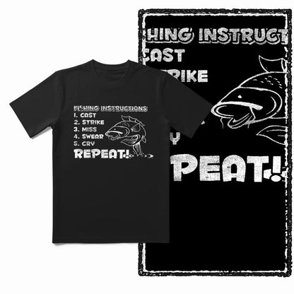 COOLMIND Z1018 Funny Fishing Graphic Cotton Tee