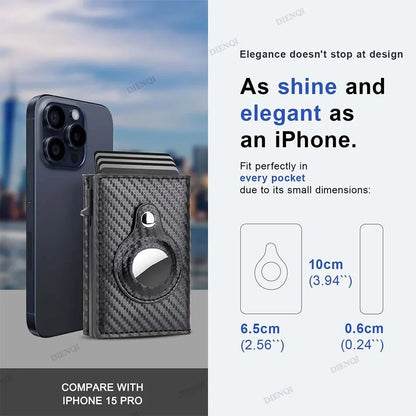 DIENQI C2304H1 Slim PU & Aluminium Card Holder