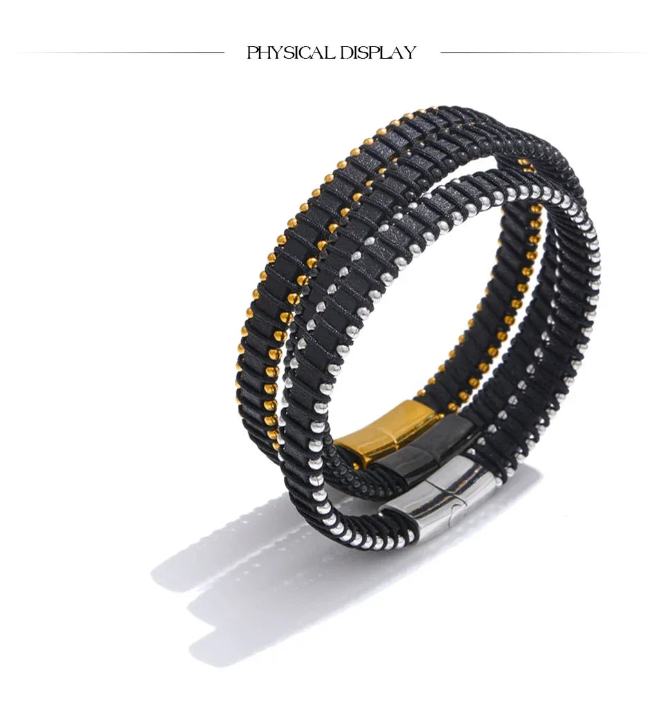22cm Men’s Fibre Rope Braided Classic Bracelet - ShopHub