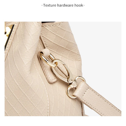 FOXER Lady's Handbag Genuine Leather 2026 Elegant Female Shoulder Bag Luxury Design Crossbody Bag Diamond Embossing Commute Work